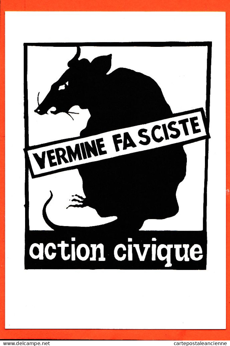 29820 / ⭐ ◉ Slogan MAI 1968 VERMINE FASCISTE ACTION CIVIQUE Série Affiches 80345-16 RE-EDITION ALPHA ZOULOU TOULOUSE - Demonstrations