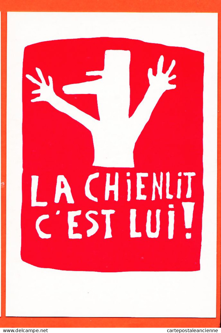 29819 / ⭐ ◉ Slogan MAI 1968 CHIENLIT C'EST LUI Général De GAULLE Série Affiches 80344/16 RE-EDITION 1985s ALPHA ZOULOU - Manifestations