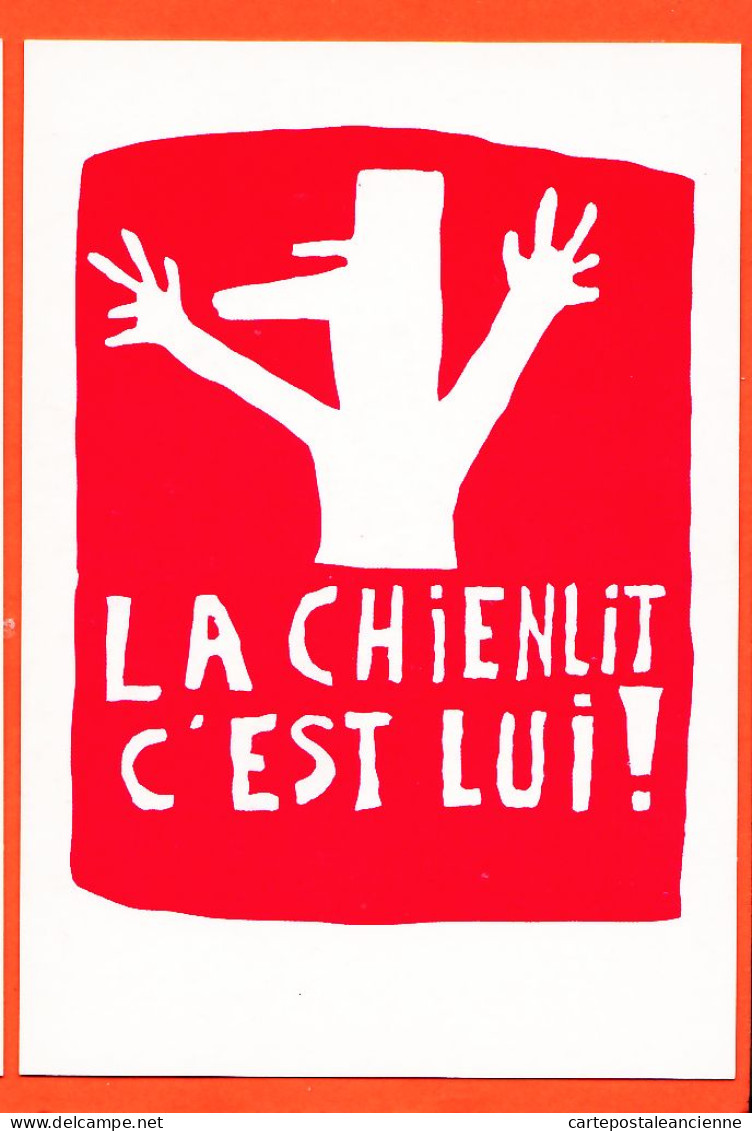 29819 / ⭐ ◉ Slogan MAI 1968 CHIENLIT C'EST LUI Général De GAULLE Série Affiches 80344/16 RE-EDITION 1985s ALPHA ZOULOU - Betogingen