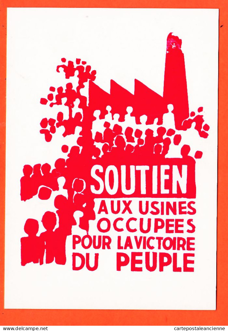 29818 / ⭐ ◉ Slogan MAI 1968 SOUTIEN USINES OCCUPEES Victoire PEUPLE Série Affiches 80343/16 RE-EDITION ALPHA ZOULOU - Demonstrations