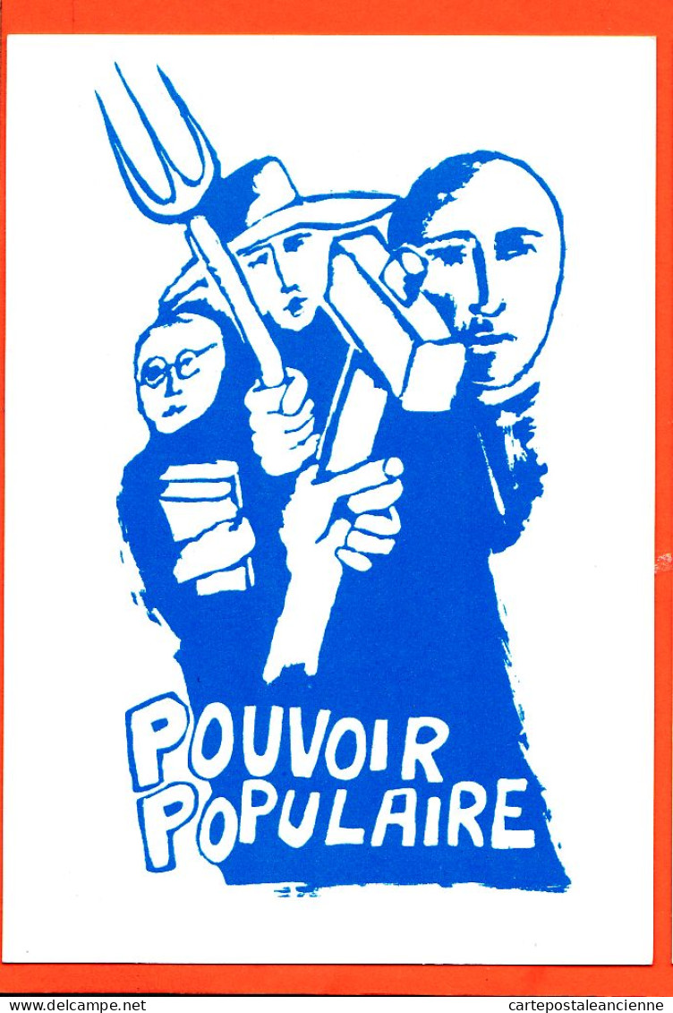 29817 / ⭐ ◉ Slogan MAI 1968 POUVOIR POPULAIRE Série Affiches N° 80340 /16 RE-EDITION 1985s ALPHA ZOULOU TOULOUSE - Betogingen