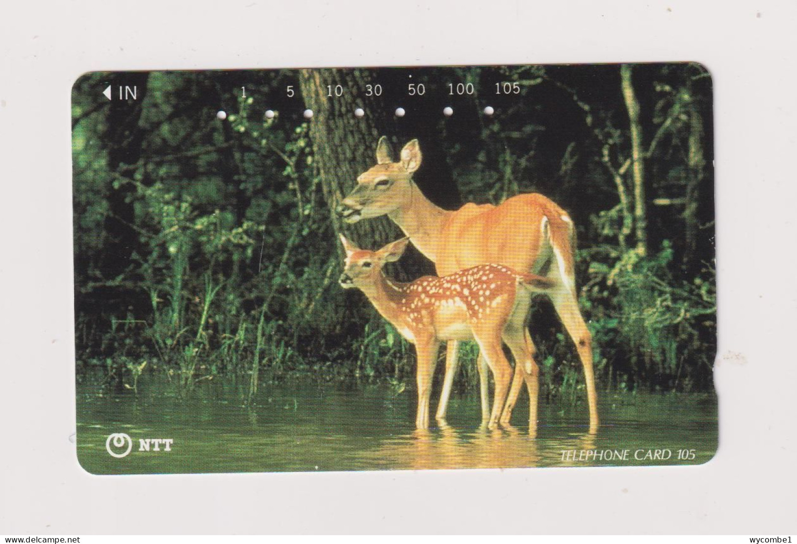 JAPAN -   Deer Magnetic Phonecard - Japan