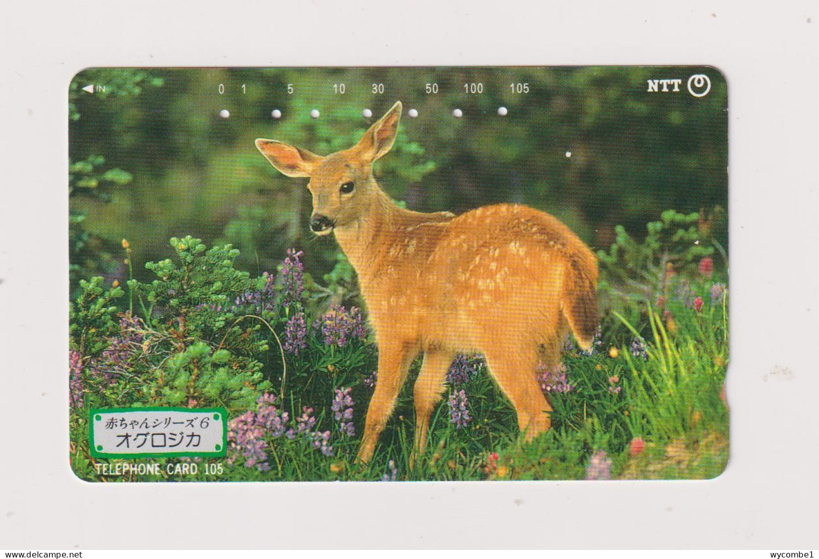 JAPAN -   Deer Magnetic Phonecard - Japan