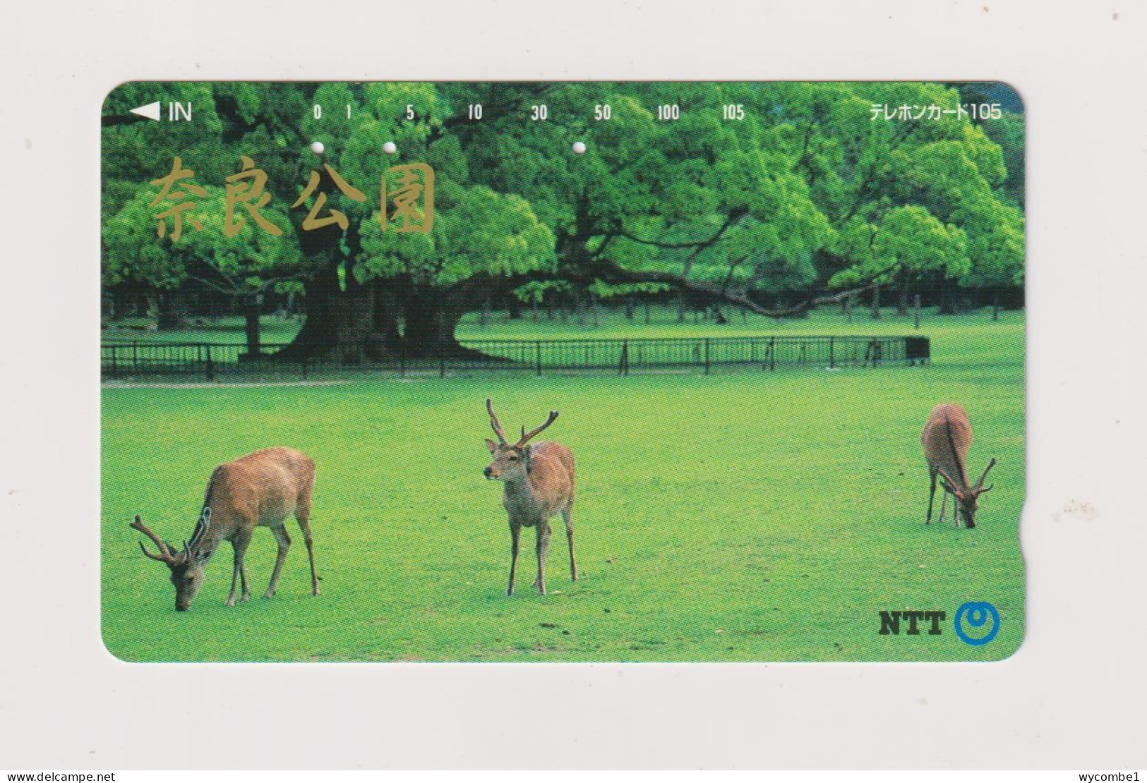 JAPAN -   Deer Magnetic Phonecard - Japon