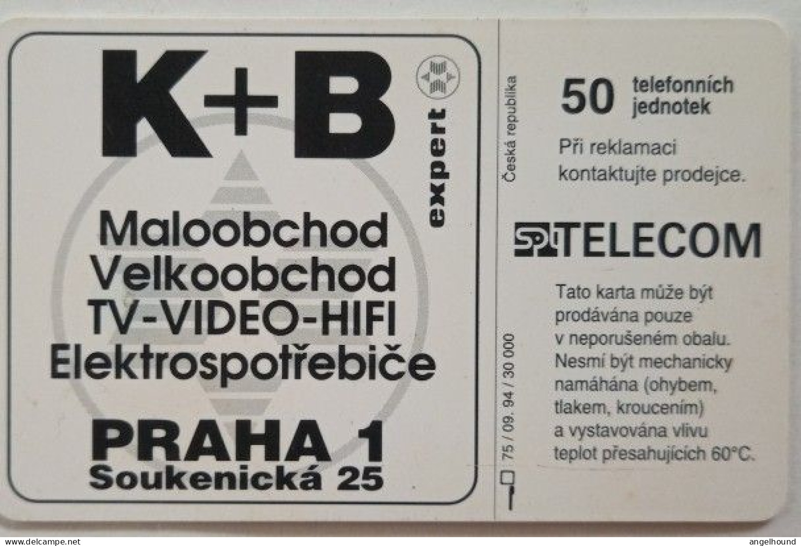 Czech Republic 50 Units Chip Card - K+B Expert - Czech Republic