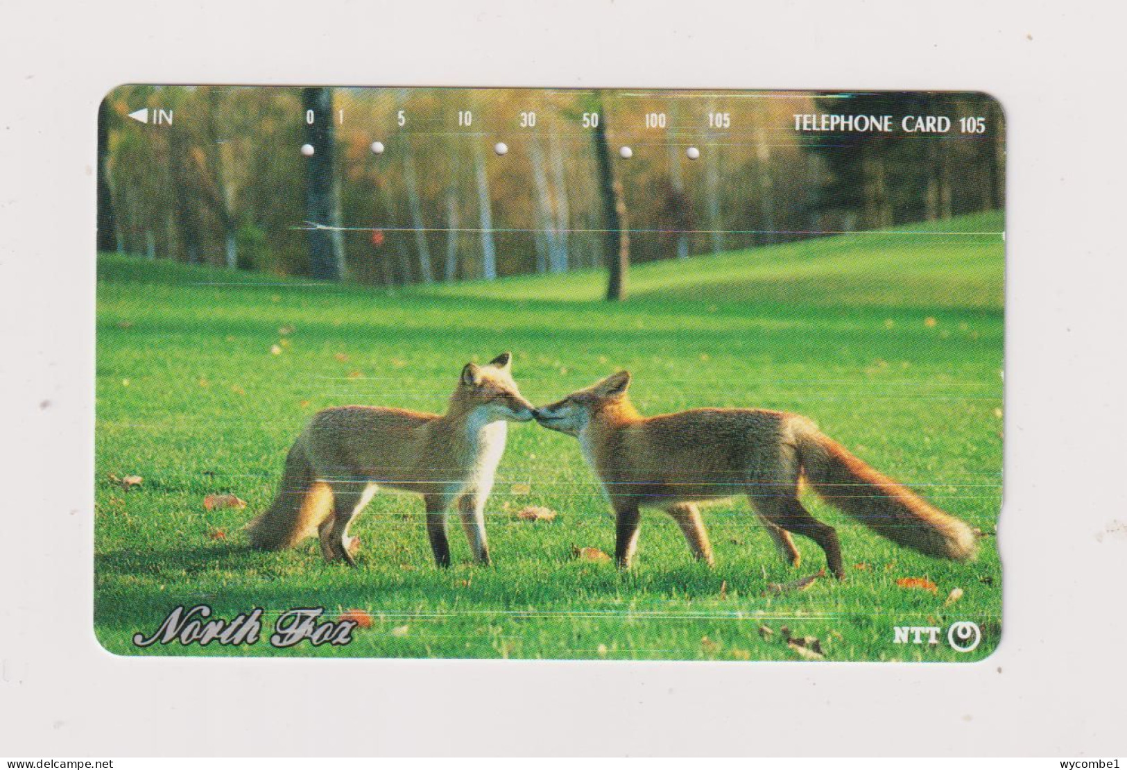 JAPAN -   Red Foxes Magnetic Phonecard - Japan