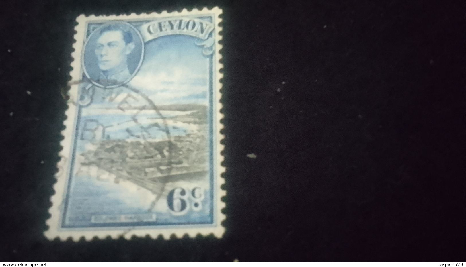 CEYLON- 1938 -49       6   C     GEORGE    VI..      DAMGALI - Sri Lanka (Ceylan) (1948-...)