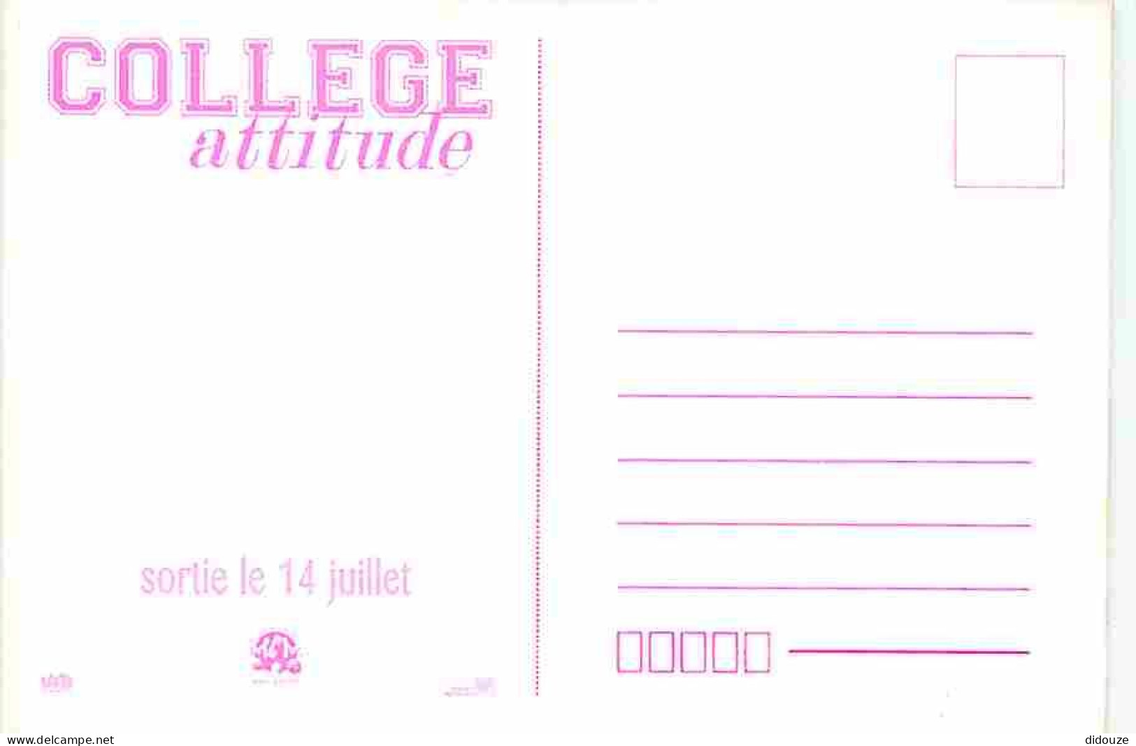 Cinema - Affiche De Film - College Attitude - Carte Neuve - CPM - Voir Scans Recto-Verso - Affiches Sur Carte