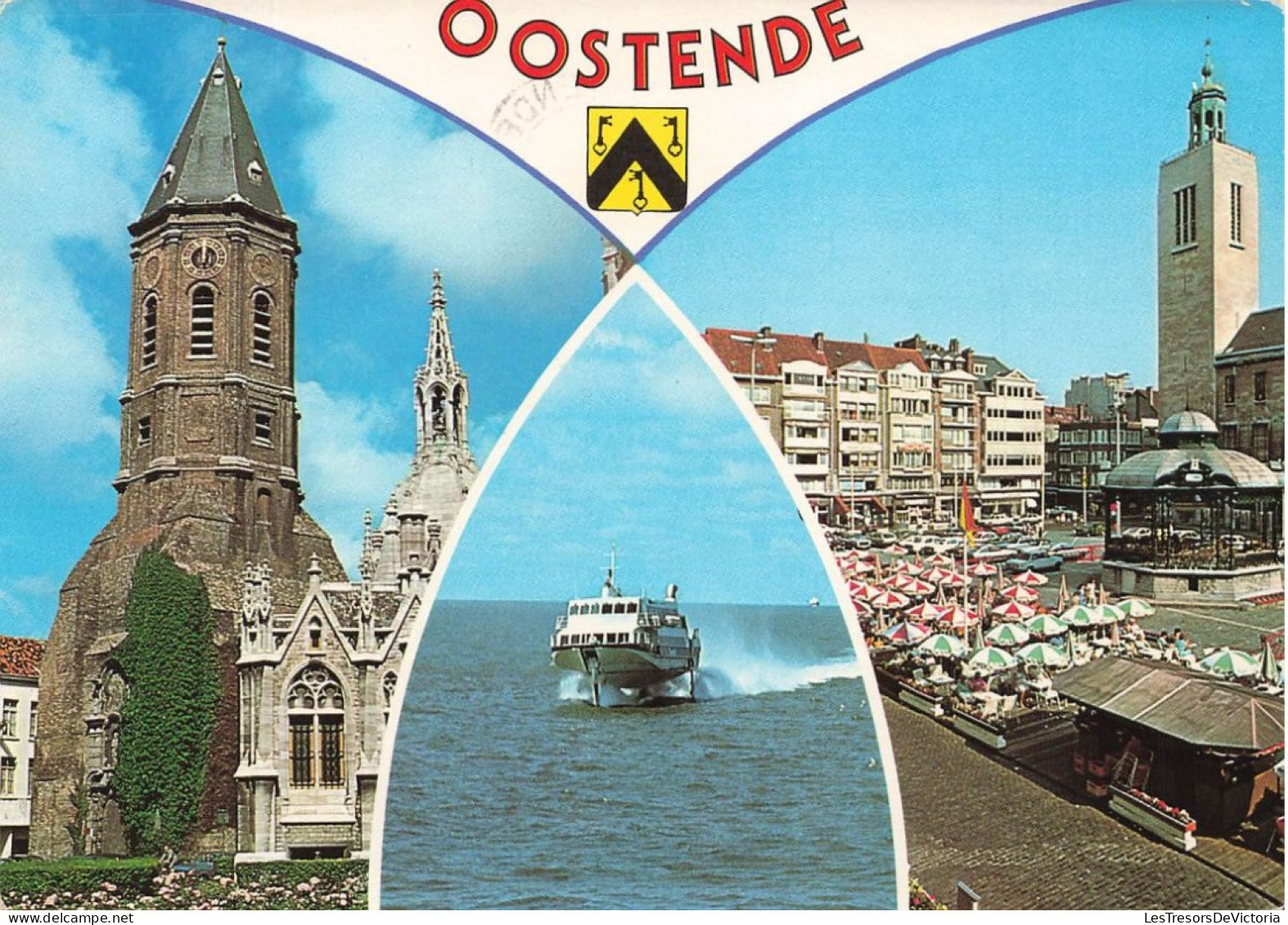 BELGIQUE - Oostende - Multivues De La Ville - Colorisé  - Carte Postale - Oostende