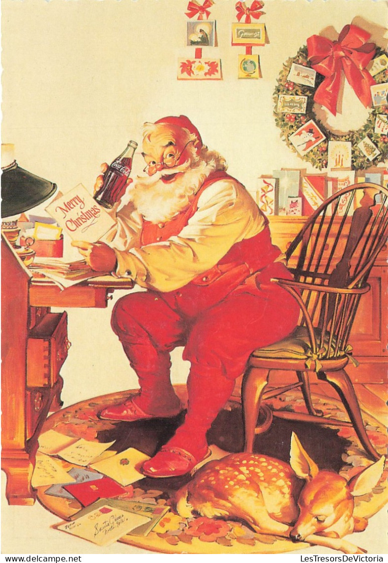 PUBLICITE - Le Père Noël Buvant Du Coca-Cola - Colorisé - Carte Postale - Publicité