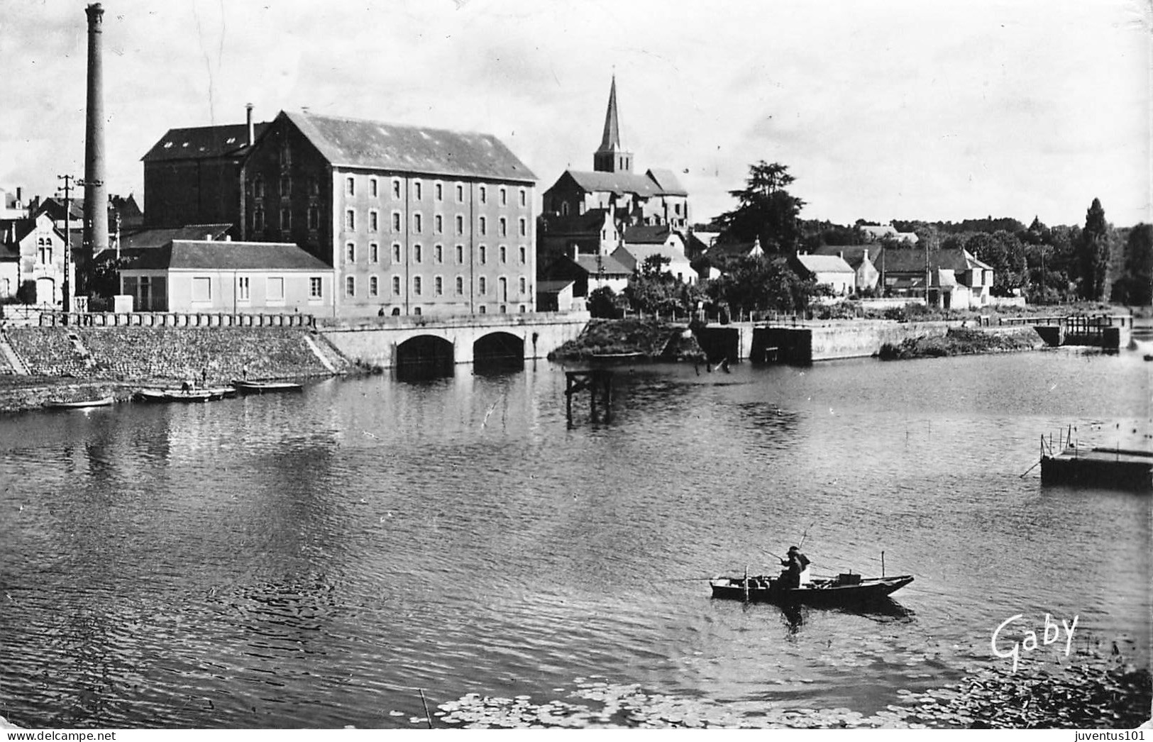 CPSM Chateauneuf Sur Sarthe-Le Moulin Et Le Barrage-9-Timbre-En L'état     L2749 - Chateauneuf Sur Sarthe