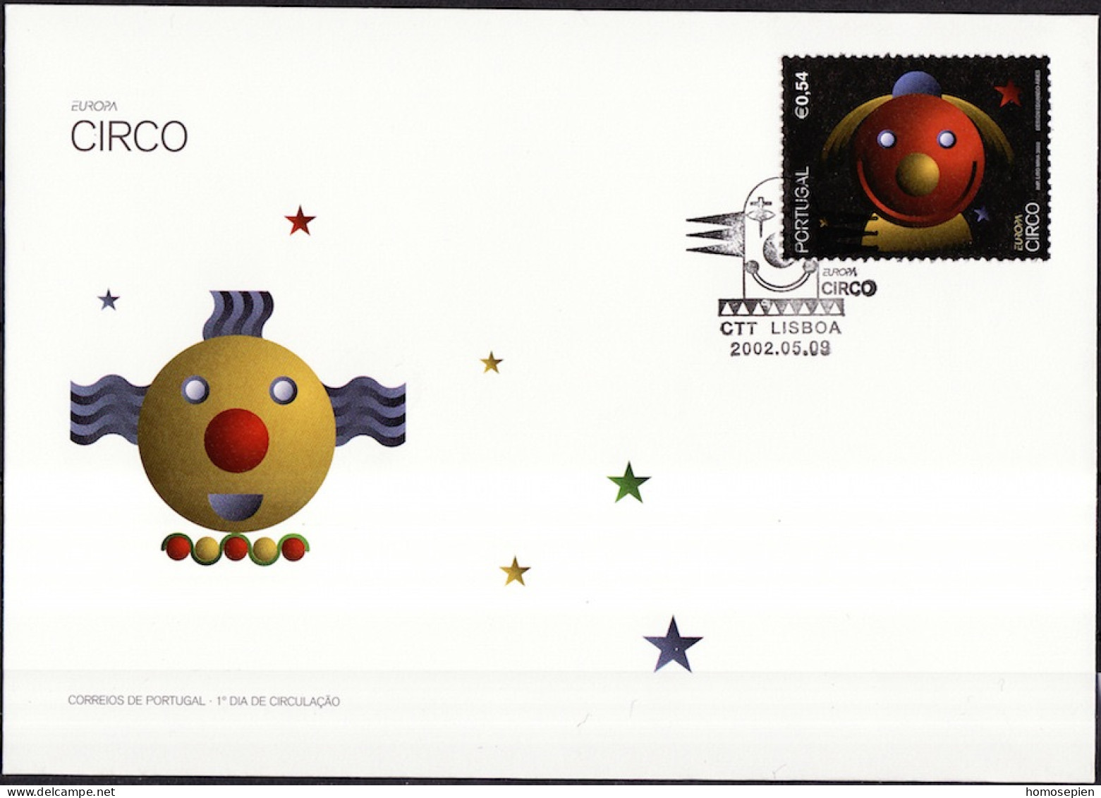 Europa CEPT 2002 Portugal FDC Y&T N°2573 - Michel N°2593A - 0,54€ EUROPA - 2002