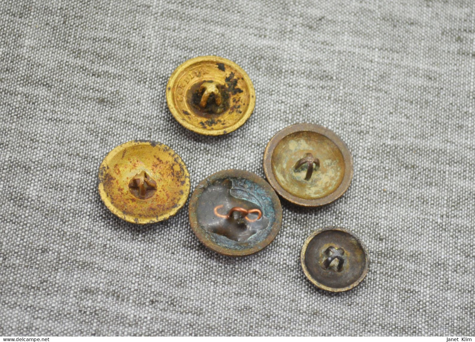 Lot Of Buttons Crimean War Napoleon III  1853 Lot 5psc - Bottoni