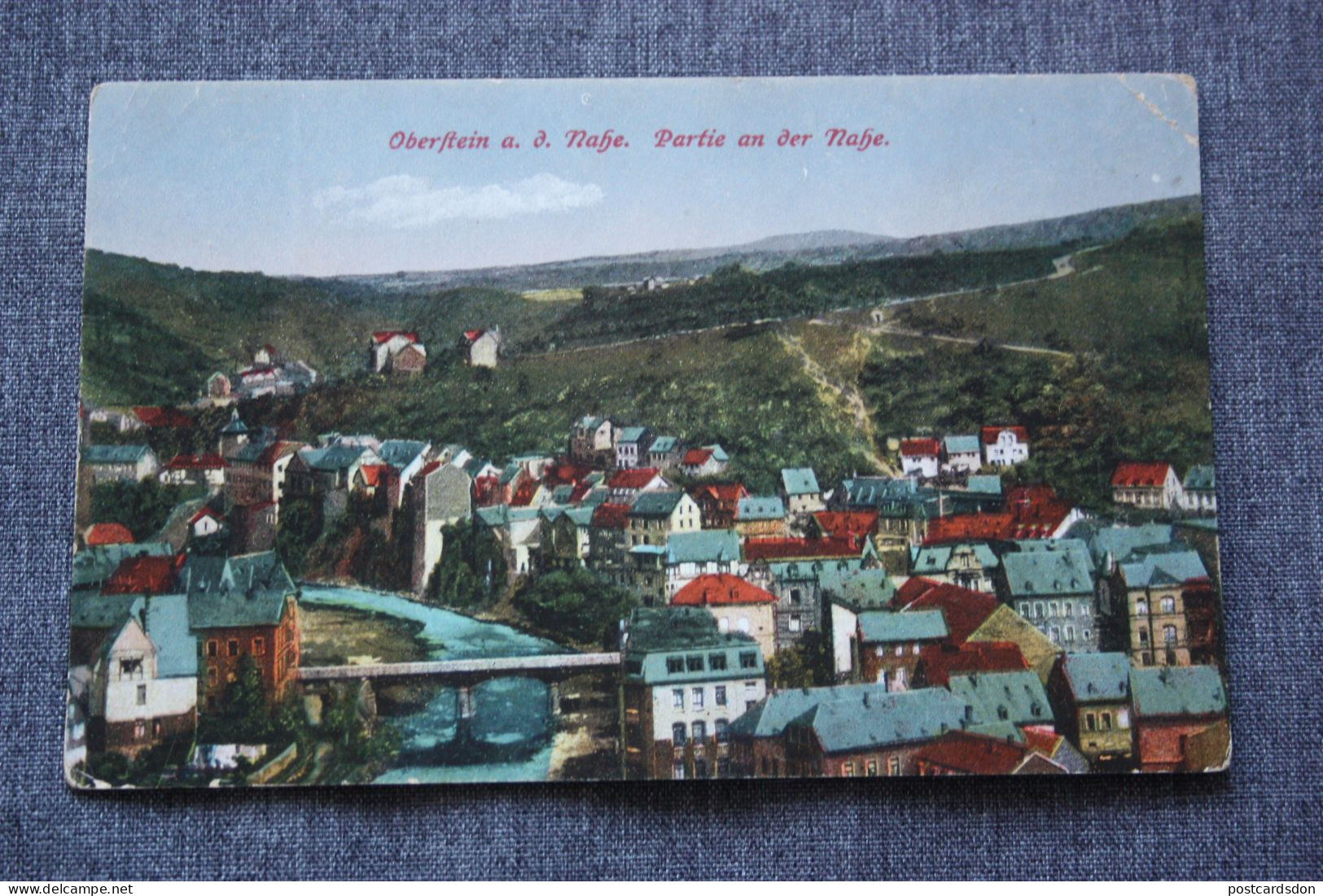 OLD Vintage  1920s Postcard -OBERFTEIN - NAHE - Idar Oberstein