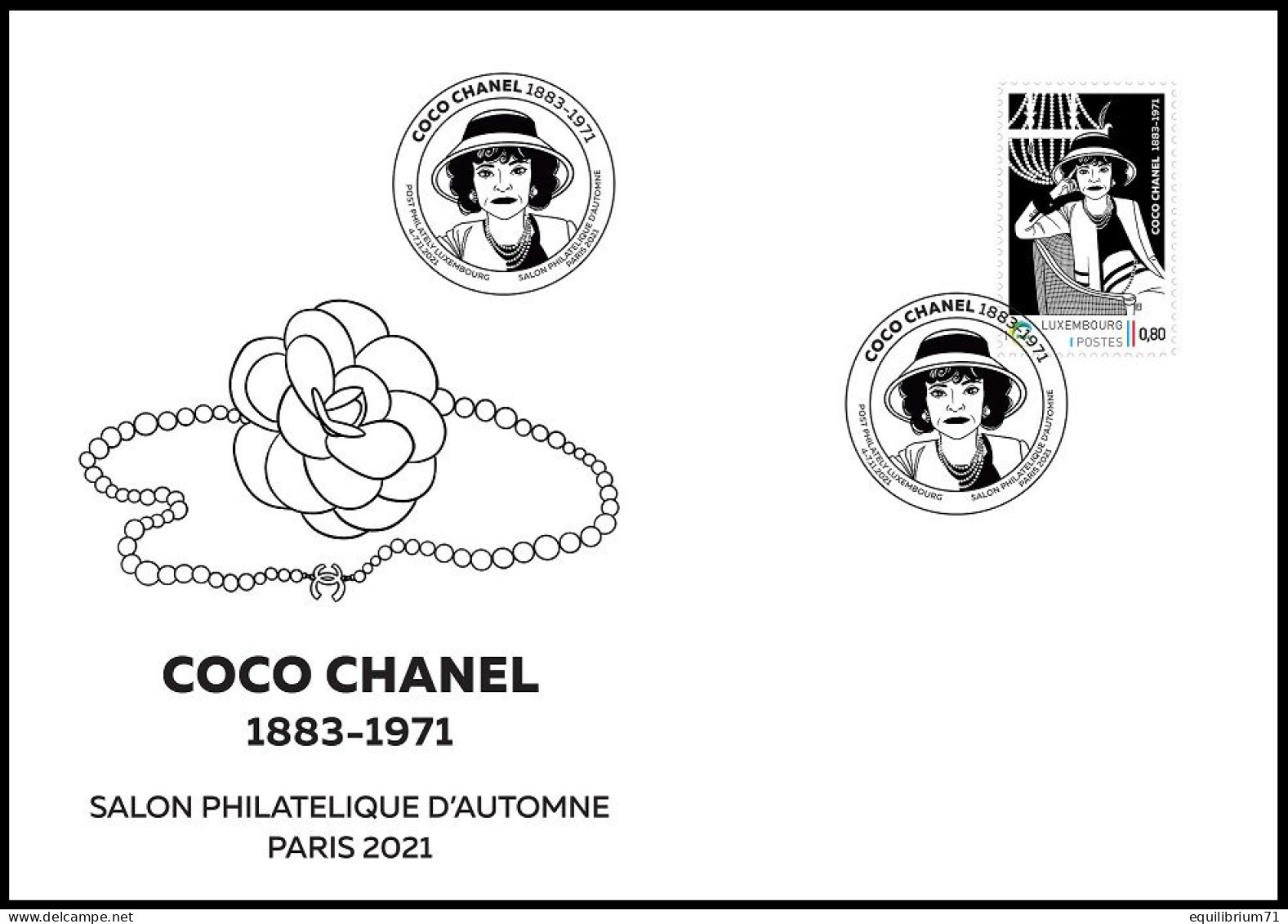 FDC° - Luxembourg - Timbre Privé / Privézegel / Privat Briefmark - Coco Chanel - Textiles