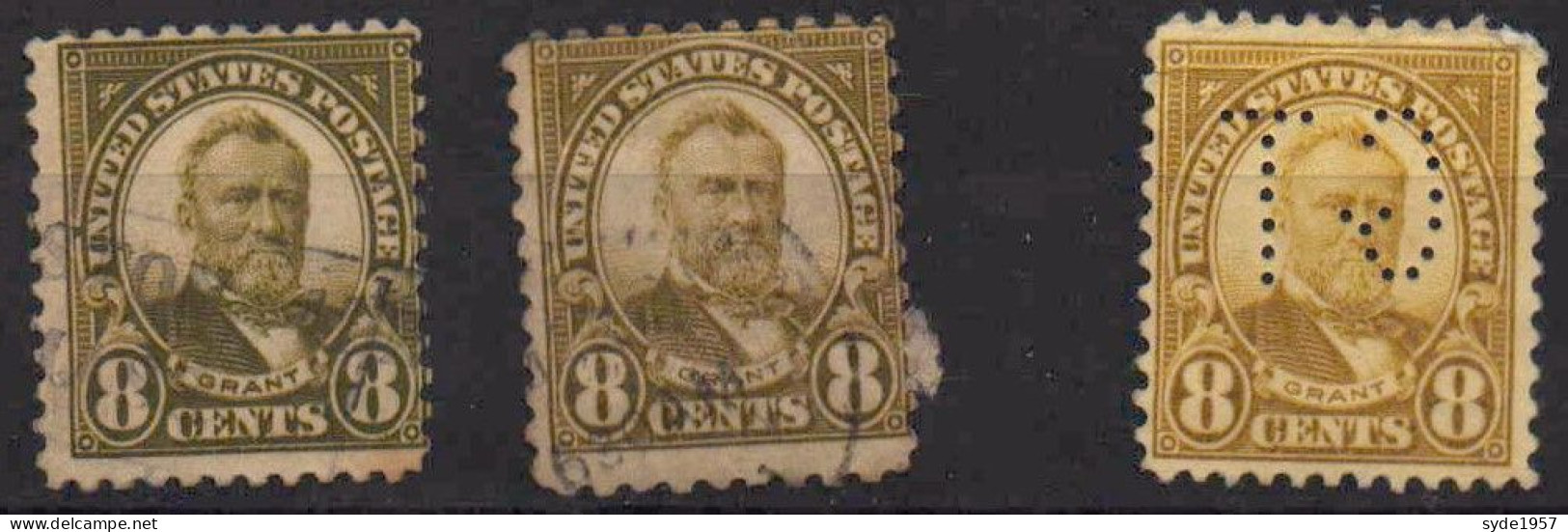 US Postage - Ulysses S. Grant 8 Cents - Oblitérés (3 Timbres) - Gebruikt