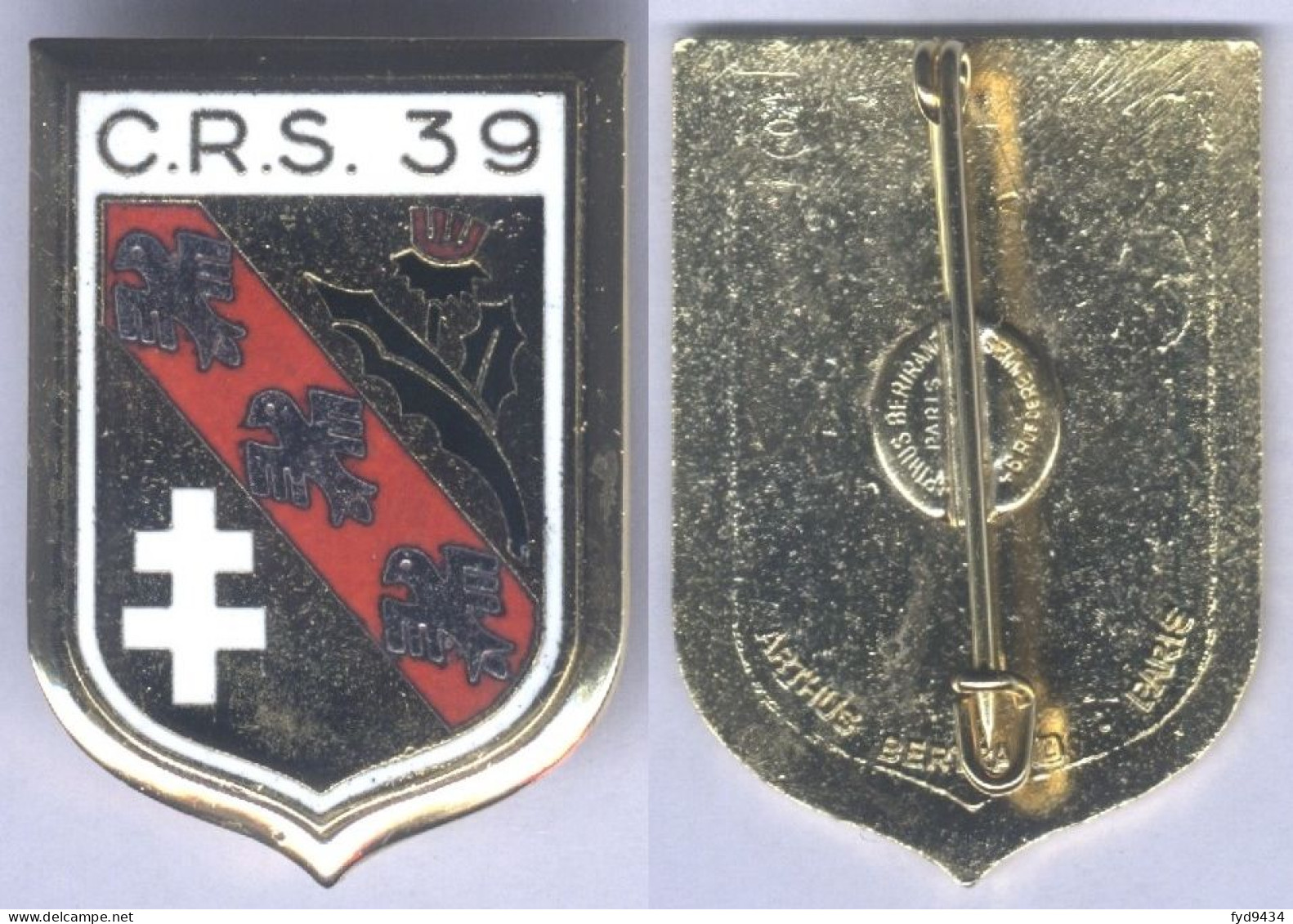 Insigne De La Compagnie Républicaine De Sécurité N° 39 - Polizei