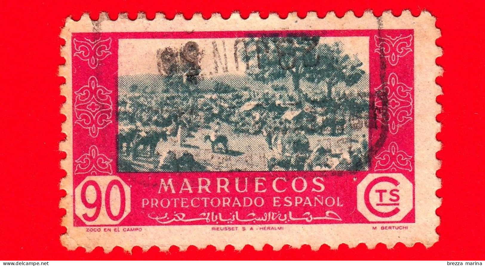 MAROCCO - Usato - Marruecos - 1948 - Vedute E Paesaggi - Commercio - 90 - Marruecos Español