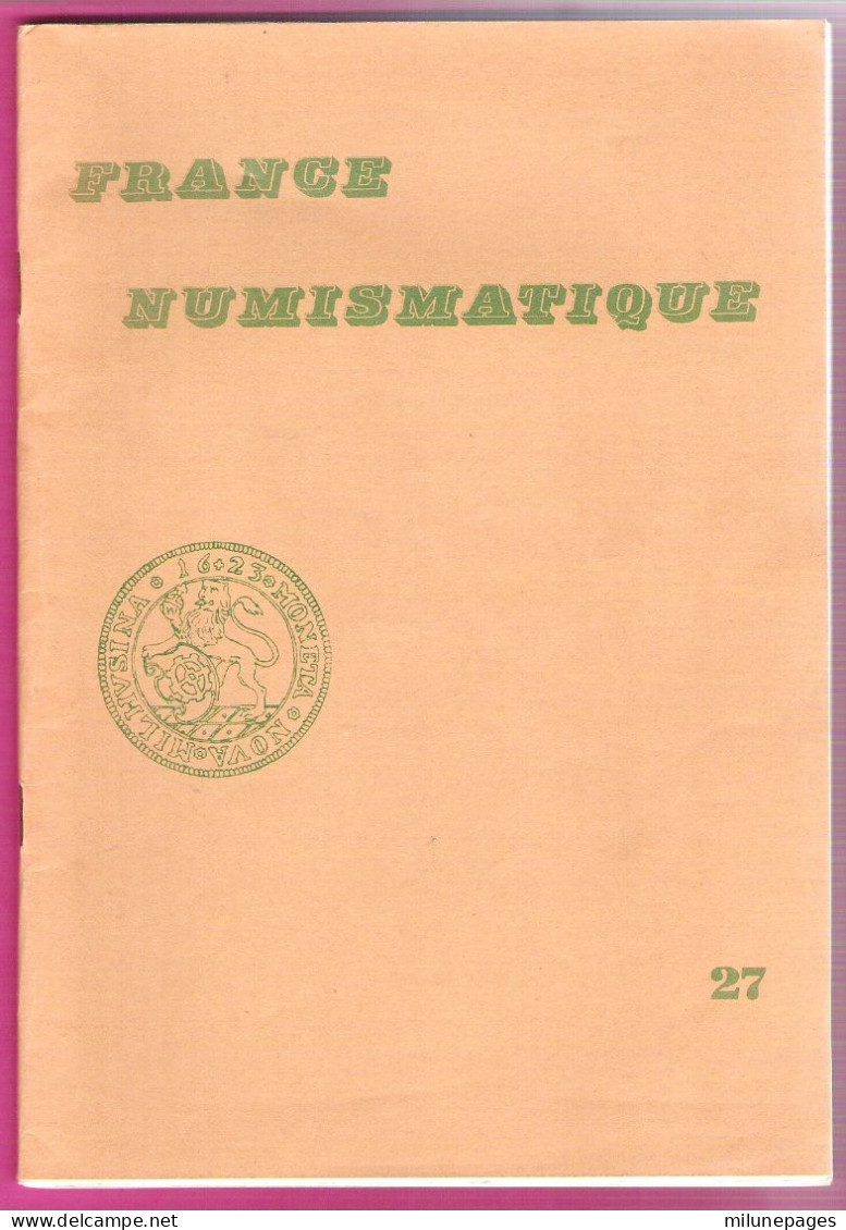 Catalogue De Vente France Numismatique N°27 Mai 1985 58 Pages Monnaies Avec Description, Prix Et Planches Photos - Libros & Software