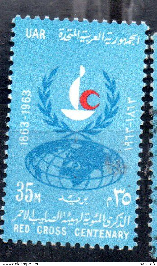 UAR EGYPT EGITTO 1963 CENTENARY OF RED CROSS CROIX ROUGE CROCE ROSSA 35m MNH - Unused Stamps