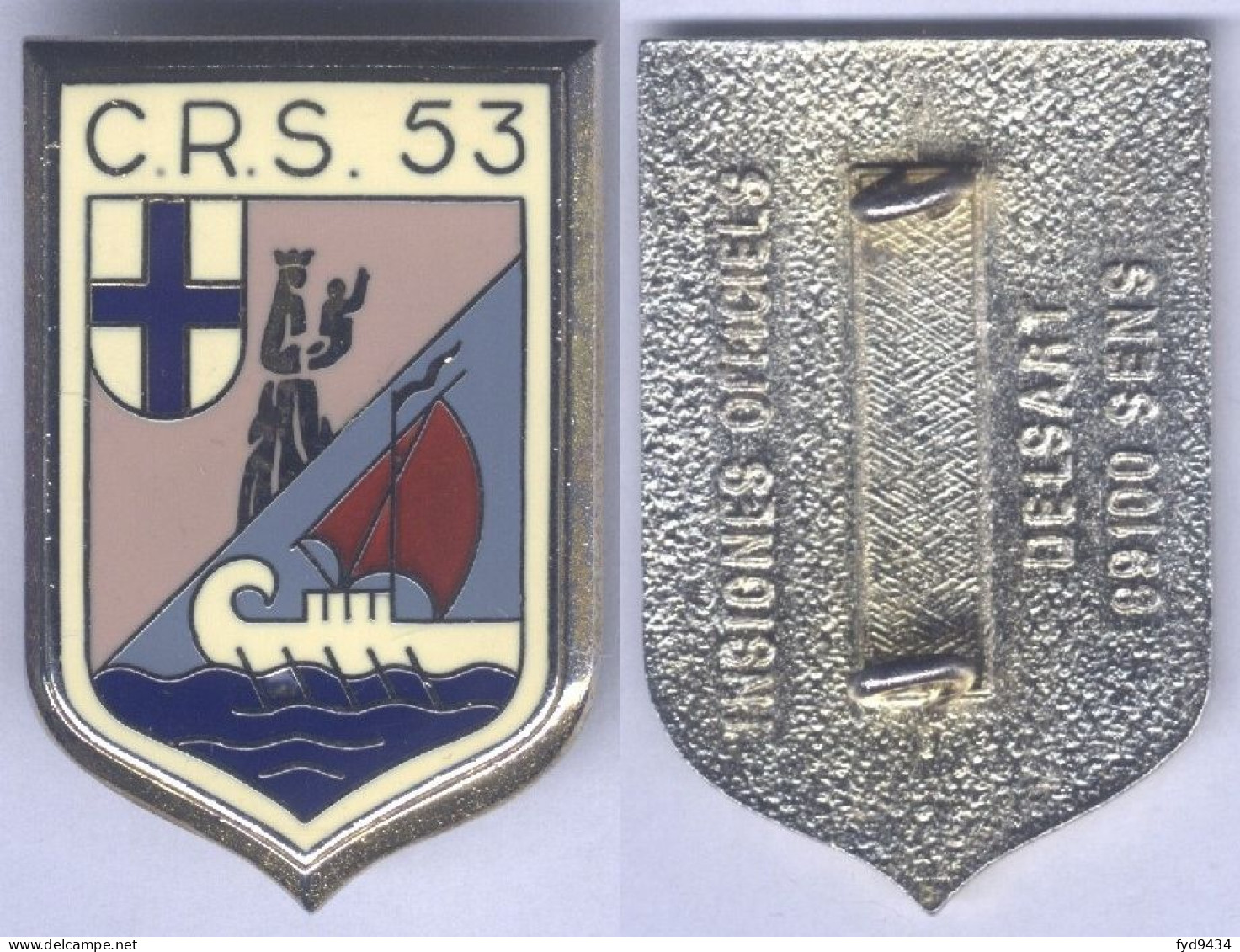 Insigne De La Compagnie Républicaine De Sécurité N° 53 - Marseille - Policia