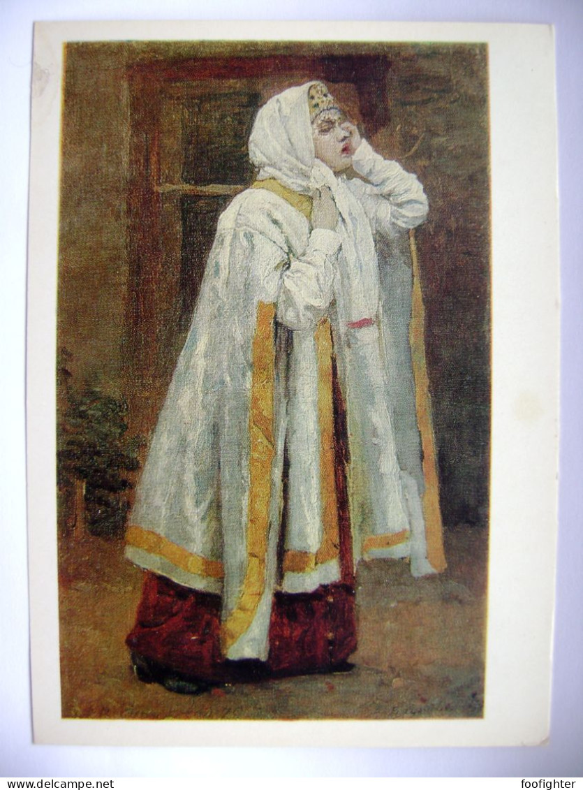 Uzbekistan State Arts Museum Bukhara - Artist Surikov V. I. - Strelitz’s Wife, 1872 (Streltsy Execution) - Ed. 1980s - Uzbekistán