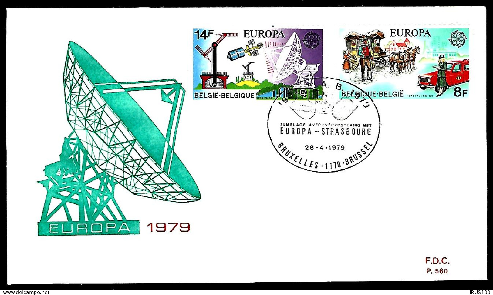 TÉLÉCOMMUNICATIONS - EUROPA - BELGIQUE - (2 ENVELOPPES) - 1979 - - Telecom