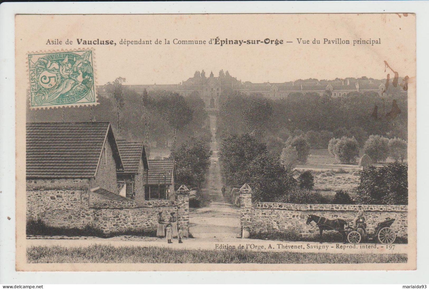 EPINAY SUR ORGE - ESSONNE - ASILE DE VAUCLUSE - VUE DU PAVILLON PRINCIPAL - Epinay-sur-Orge