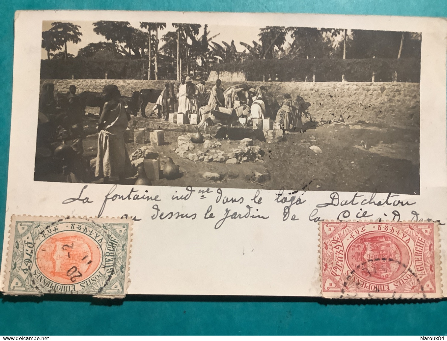 Éthiopie / Carte Photo  La Fontaine Dans Le Laga Datchatou - Etiopia