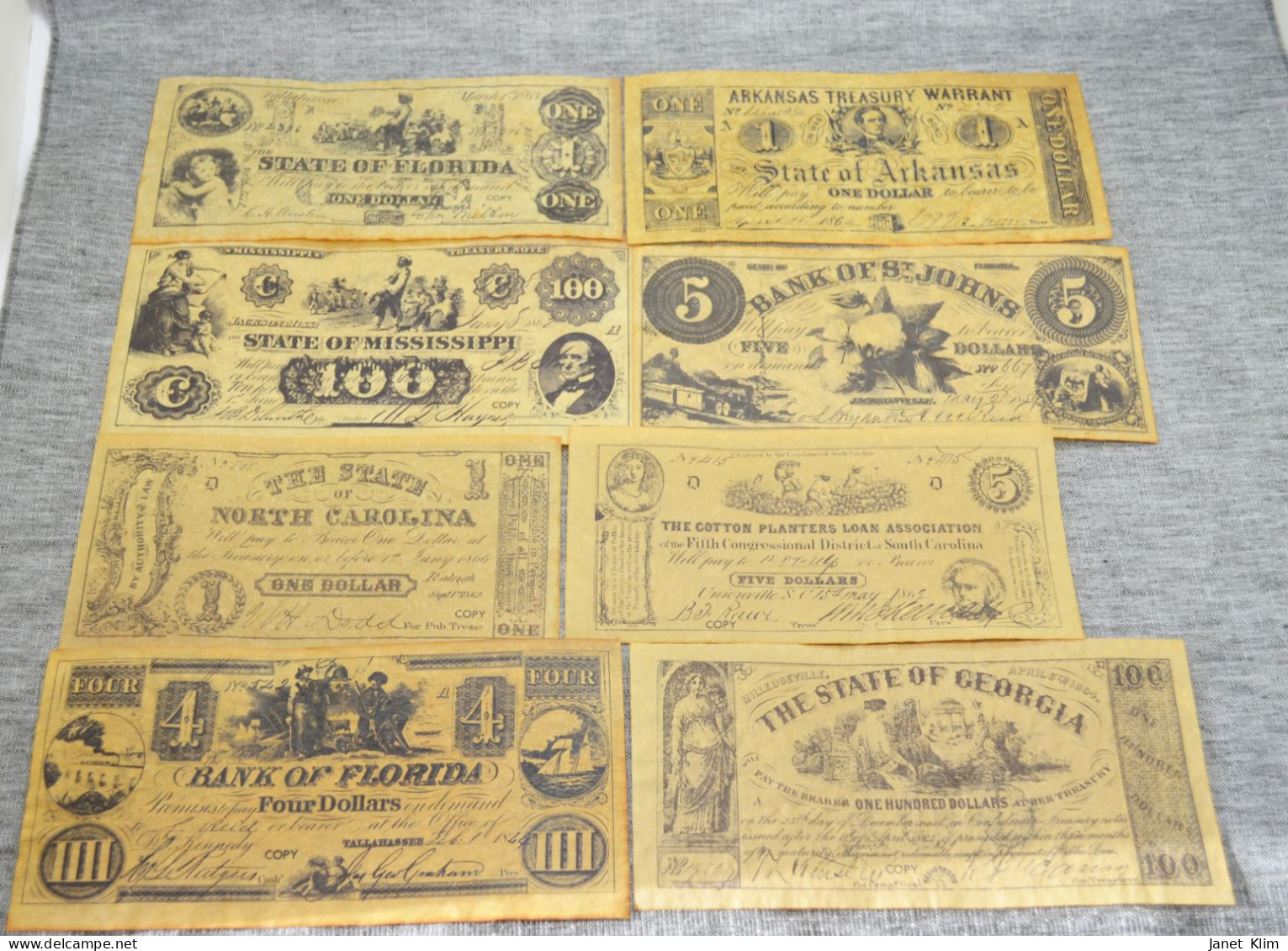 Large Lot Of American USA Dollars LOT 8 PSC - Billetes De Estados Unidos (1862-1923)