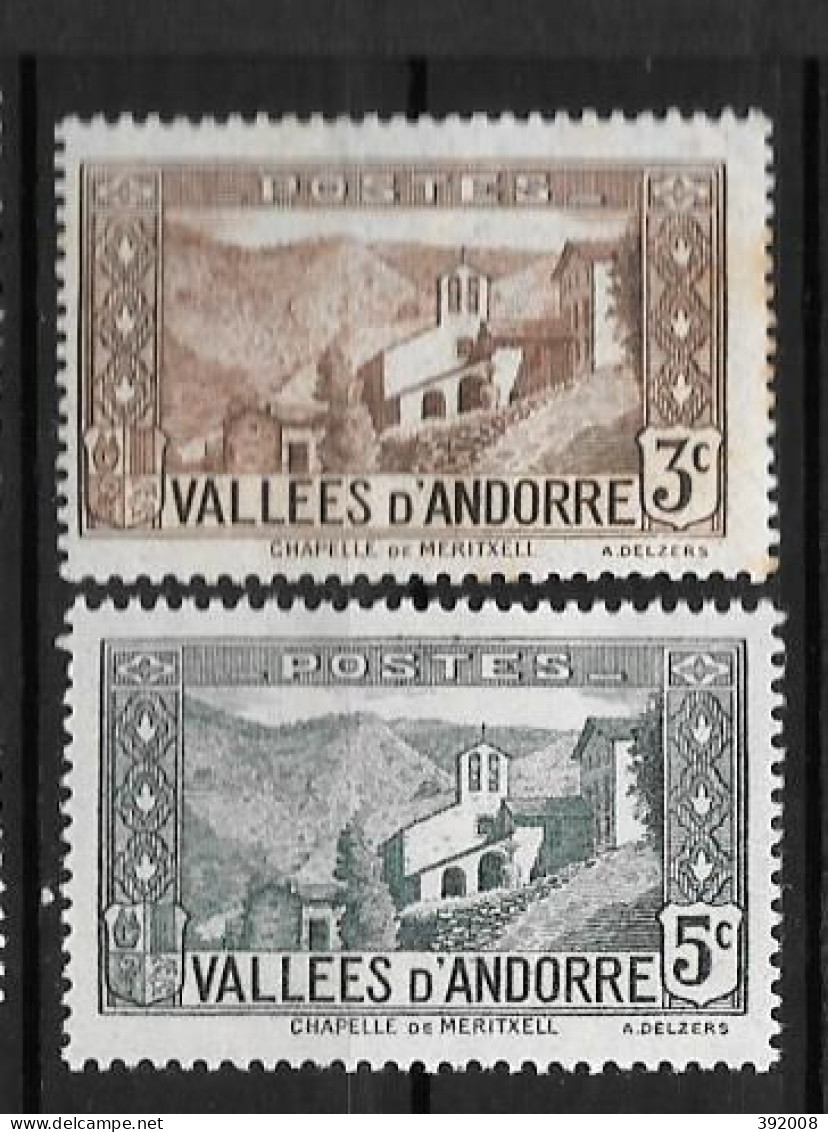 1932 - 26 à 27*MH - Chapelle De Meritxell - Unused Stamps
