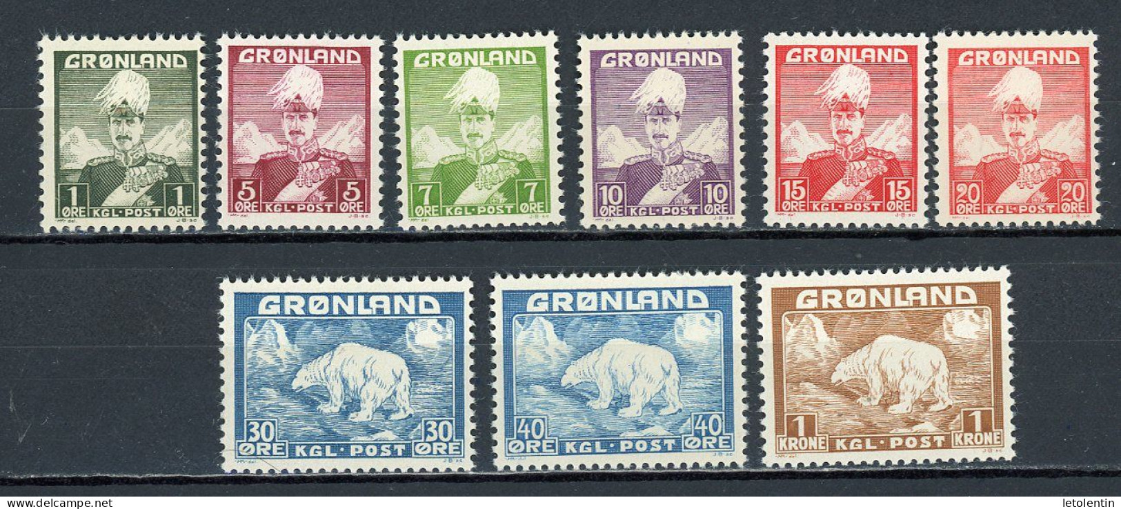 GROENLAND - SÉRIE COURANTE - N° Yvert 1/9** - Unused Stamps