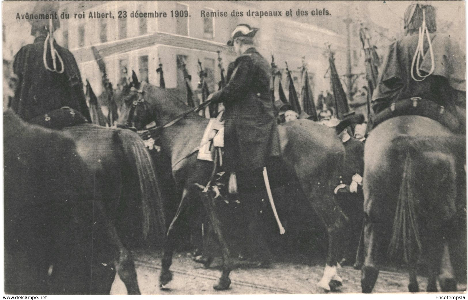 CPA Carte Postale Belgique Bruxelles Avènement Du Roi Albert Remise Des Drapeaux Et Des Clefs 1909  VM78668 - Feesten En Evenementen