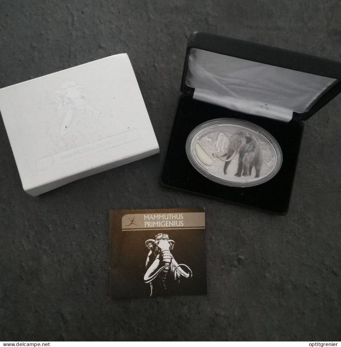 COFFRET 1500 FRANCS CFA ARGENT 2015 MAMMOUTH 975 Ex. NIGER / 2 OZ SILVER 999 - Níger