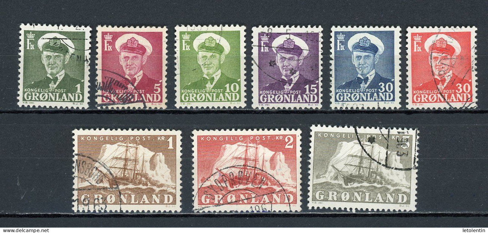 GROENLAND - SÉRIE COURANTE - N° Yvert 19+20+21+22+23A+23B+25+26+27 Obli. - Used Stamps