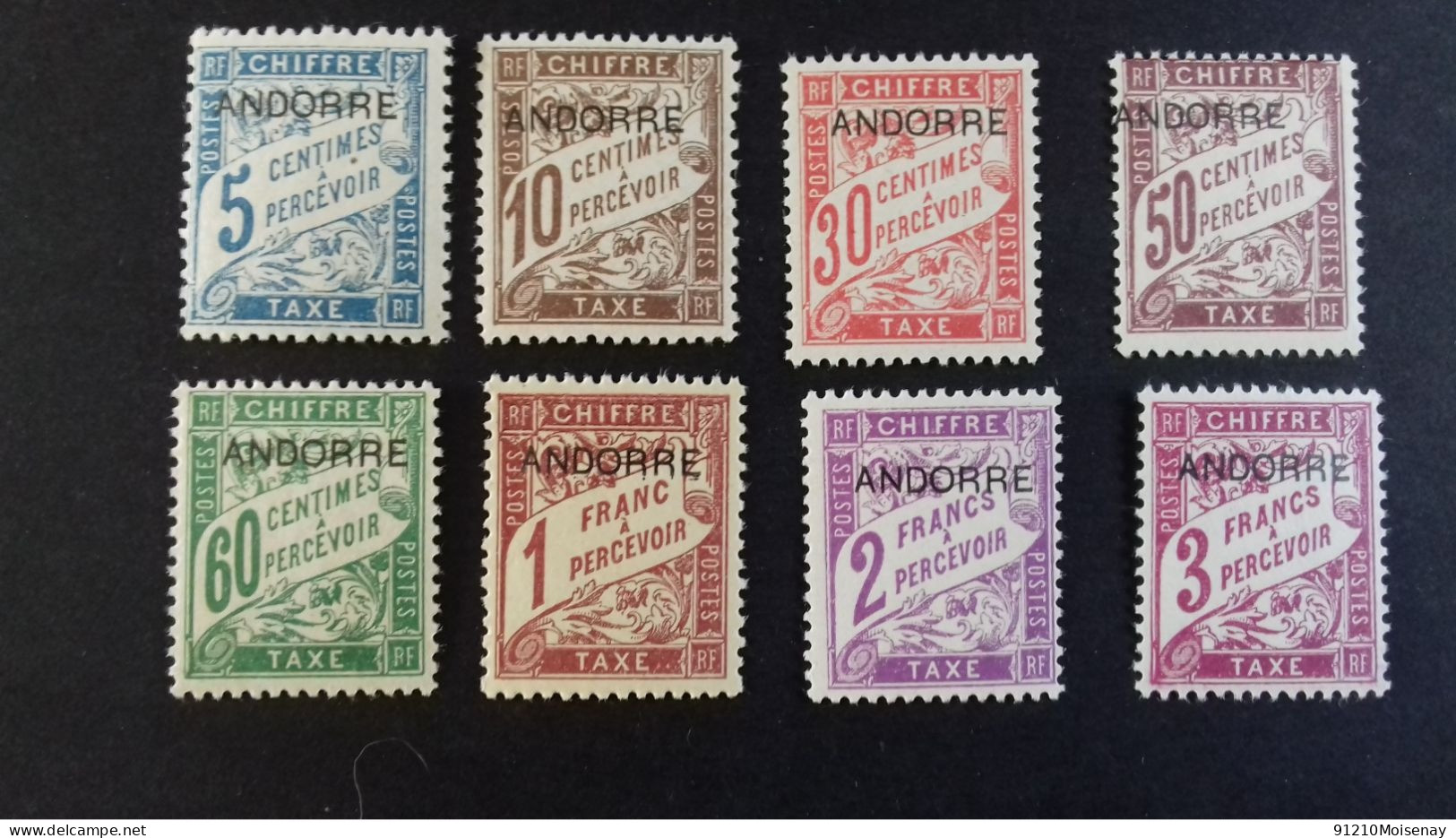 ANDORRE  TAXE  N°1/8** - Unused Stamps