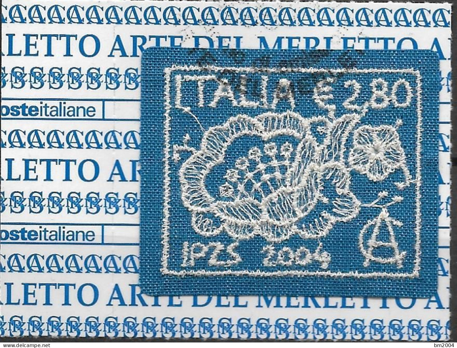 2004 Italien  Mi. 2993 FD-used Stickerei. Stickgarn Auf Baumwollgewebe - 2001-10: Oblitérés