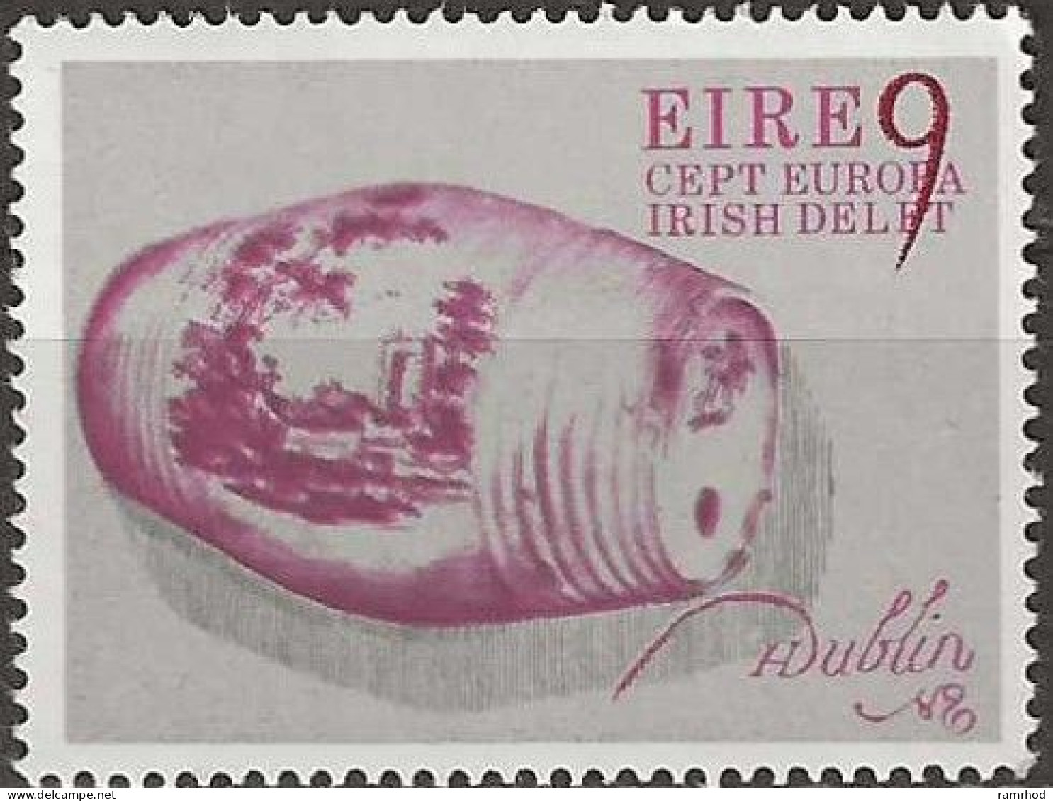 IRELAND 1976 Europa. Irish Delft - 9p - Spirit Barrel MNH - Ungebraucht