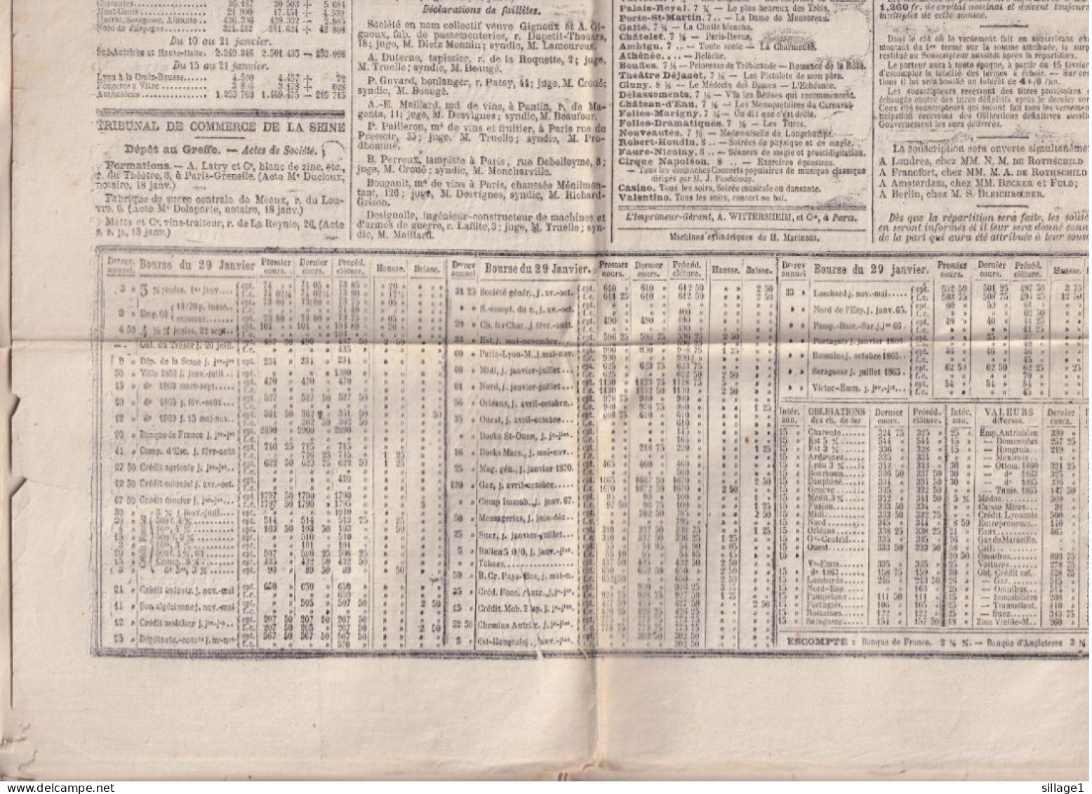 Gouvernement Impérial De Russie & Rothschild Frères -  La Bourse En 1870 - Rusia