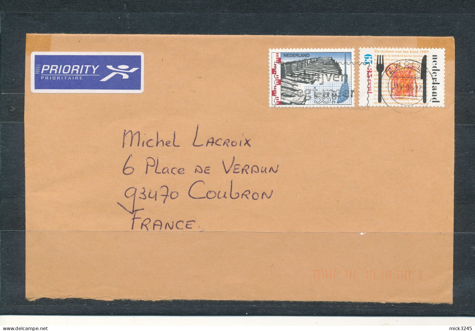 Lettre Des Pays-Bas Pour La France - Covers & Documents