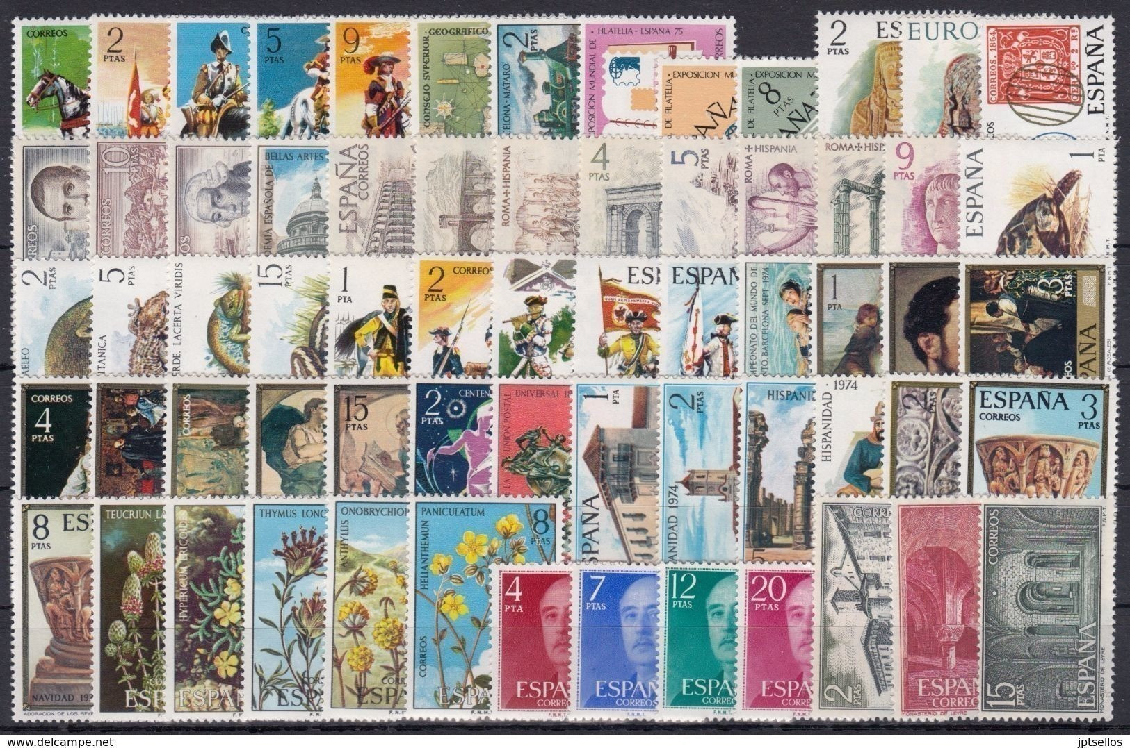 ESPAÑA 1974 Nº 2167/2228 AÑO COMPLETO NUEVO MNH ** ,65 SELLOS - Ganze Jahrgänge