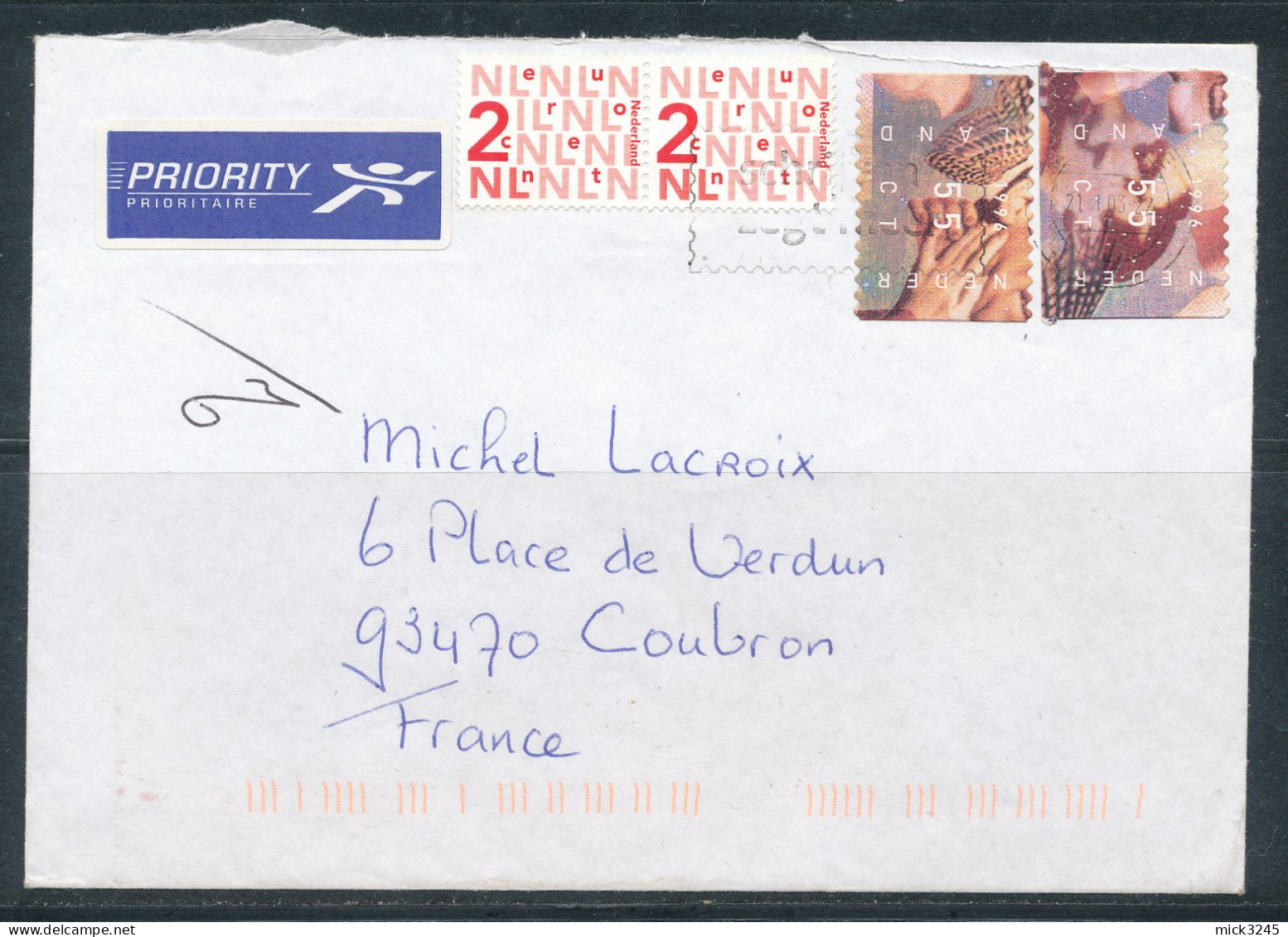 Lettre Des Pays-Bas Pour La France - Lettres & Documents