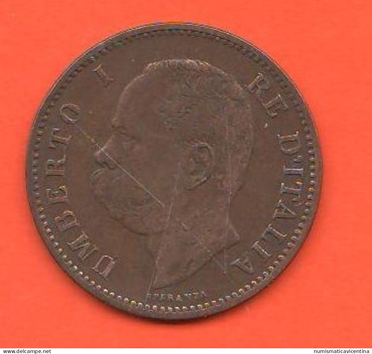 5 Centesimi 1895 Regno Italia Mint Roma Umberto I° Italy Five Cents 1895  Italie Rare Date - 1878-1900 : Umberto I.