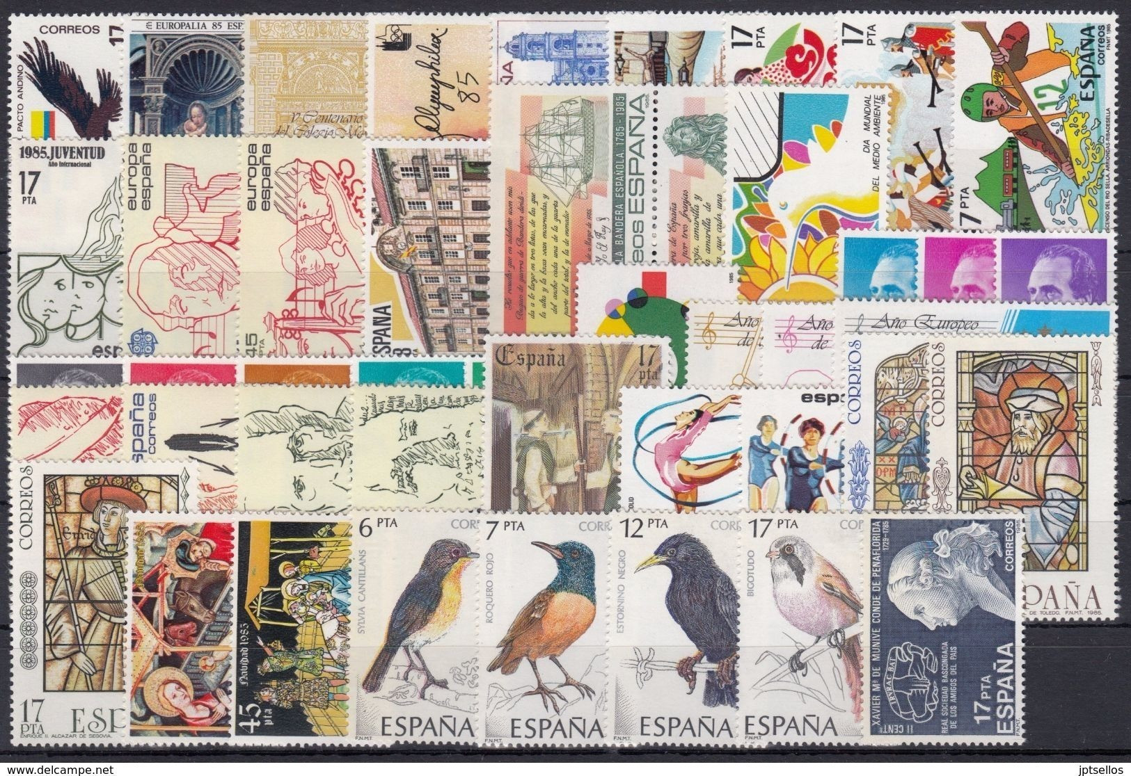 ESPAÑA 1985 Nº 2778/2824 AÑO COMPLETO NUEVO, MNH **,45 SELLOS,1 HB - Ganze Jahrgänge