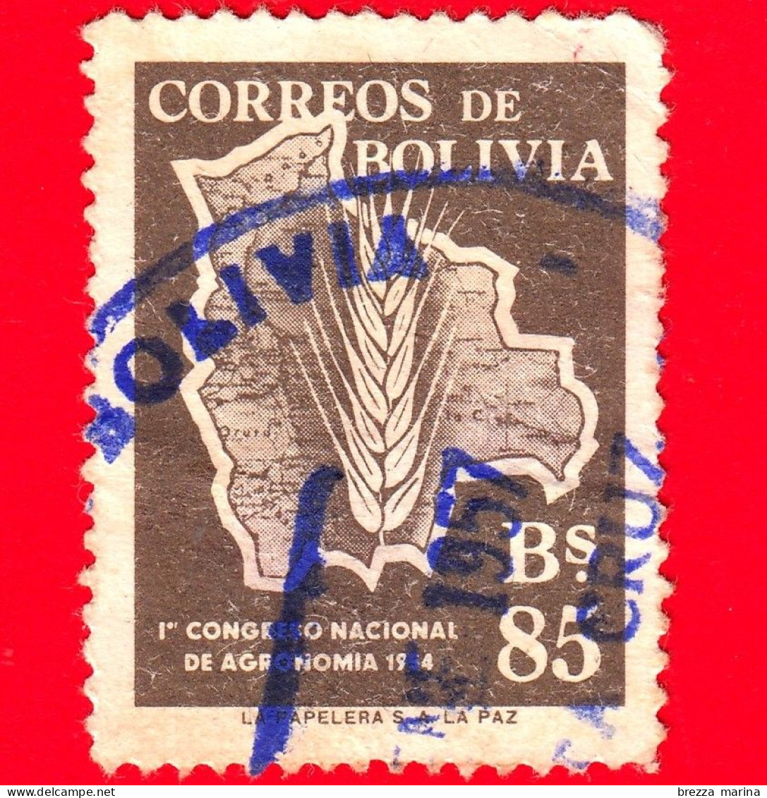 BOLIVIA - Usato - 1954 - Agricoltura - Congresso Di Agronomia - Cereali - 85 - Bolivie