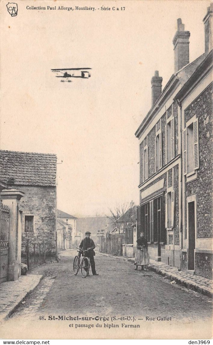 SAINT-MICHEL-sur-ORGE (Essonne) - Rue Gallot Et Passage Du Biplan Farman - Avion - Saint Michel Sur Orge