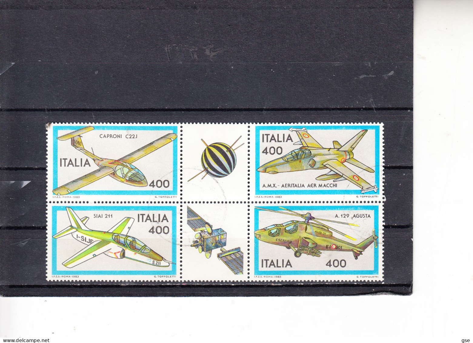 ITALIA  1983 - Sassone  1632/5° - Aerei - 1981-90: Usados