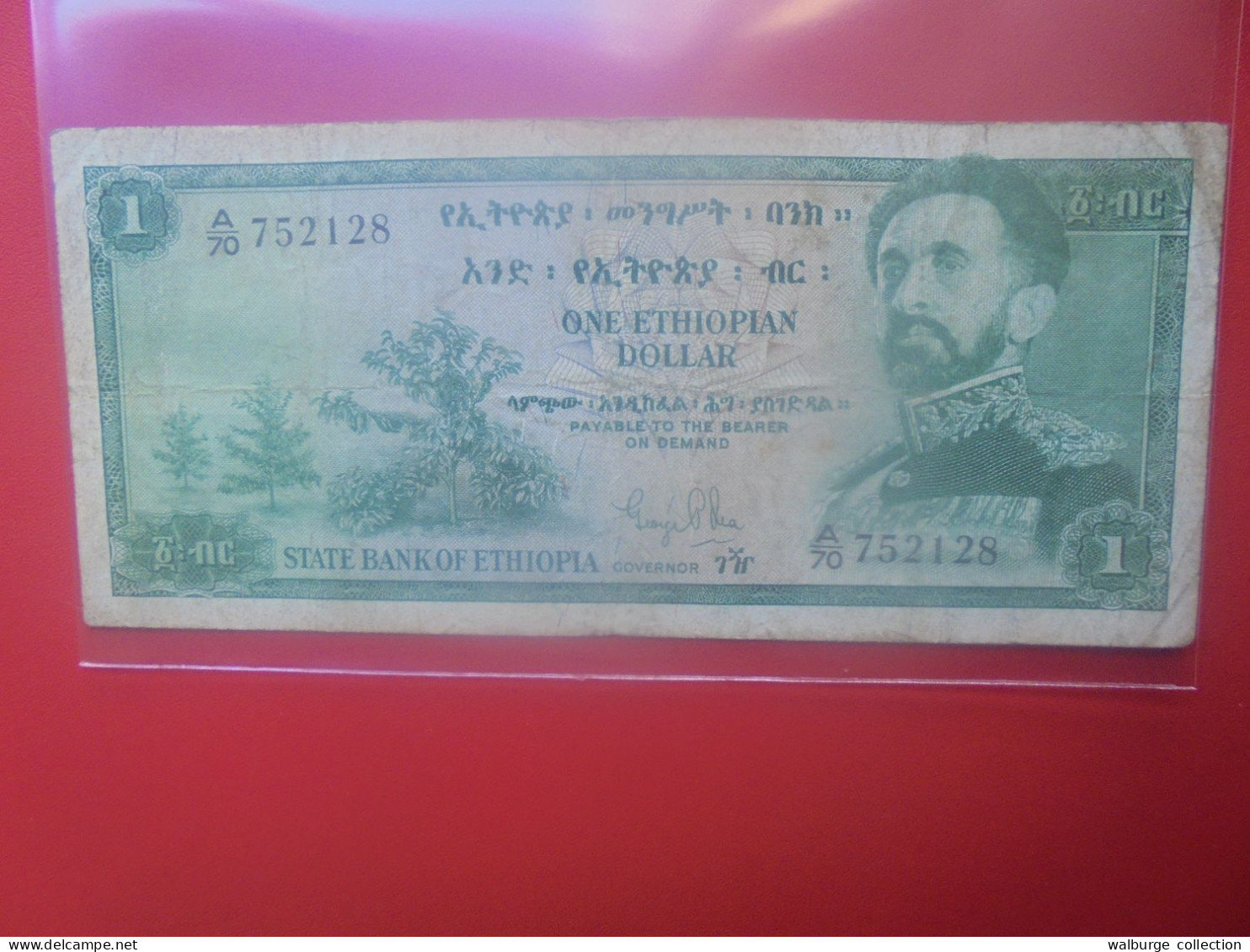 ETHIOPIE 1$ 1961 Circuler (B.33) - Etiopía