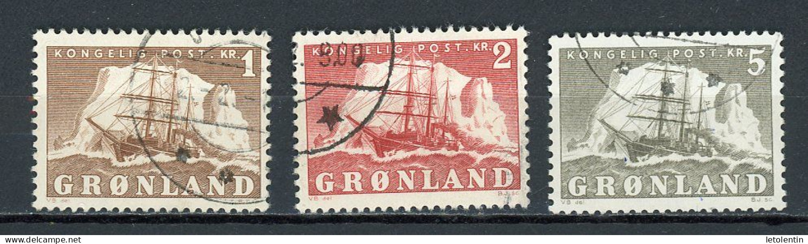 GROENLAND - LE “GUSTAV HOLM” - N° Yvert 25+26+27 Obli. - Usati