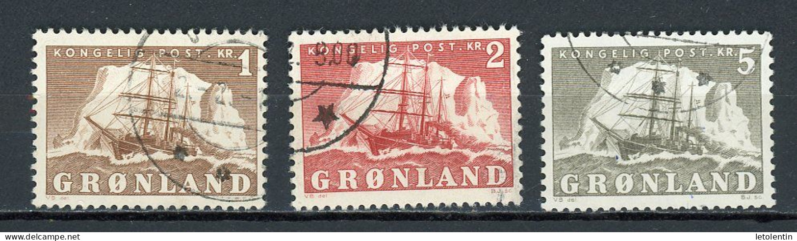 GROENLAND - LE “GUSTAV HOLM” - N° Yvert 25+26+27 Obli. - Used Stamps
